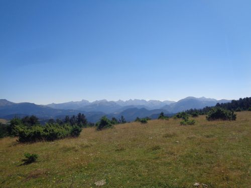 Vistas de los Pirineos que disfrutaremos desde el entorno del collado de Millingrate Kakueta.