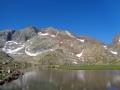Picos del Infierno desde el ibón Azul superior.